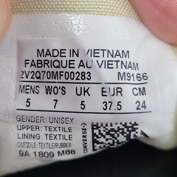 Converse Chuck Taylor All Star Low Top Canvas Shoes Black White Size 7 M9166 - Picture 6 of 9